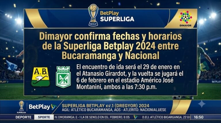 Dimayor confirma fechas y horarios de la Superliga Betplay 2024 e