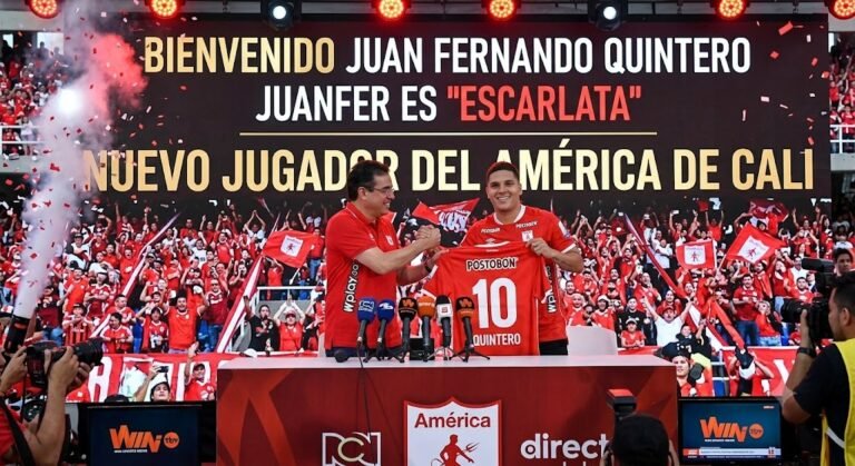 Juan Fernando Quintero será presentado como nuevo jugador del América de Cali