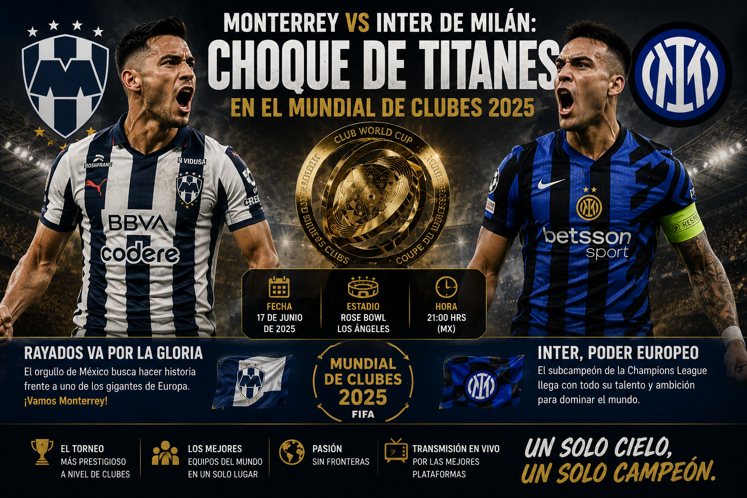 Monterrey vs Inter de Milán Choque de titanes en el Mundial de Clubes 2025