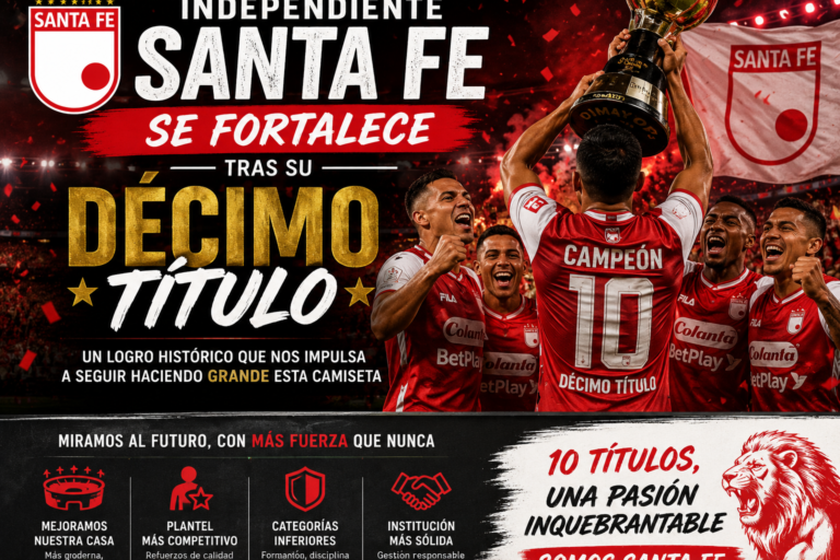 Independiente Santa Fe se fortalece tras su décimo título