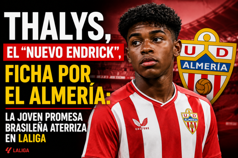 Thalys, el “nuevo Endrick”, ficha por el Almería la joven promesa brasileña aterriza en LaLiga