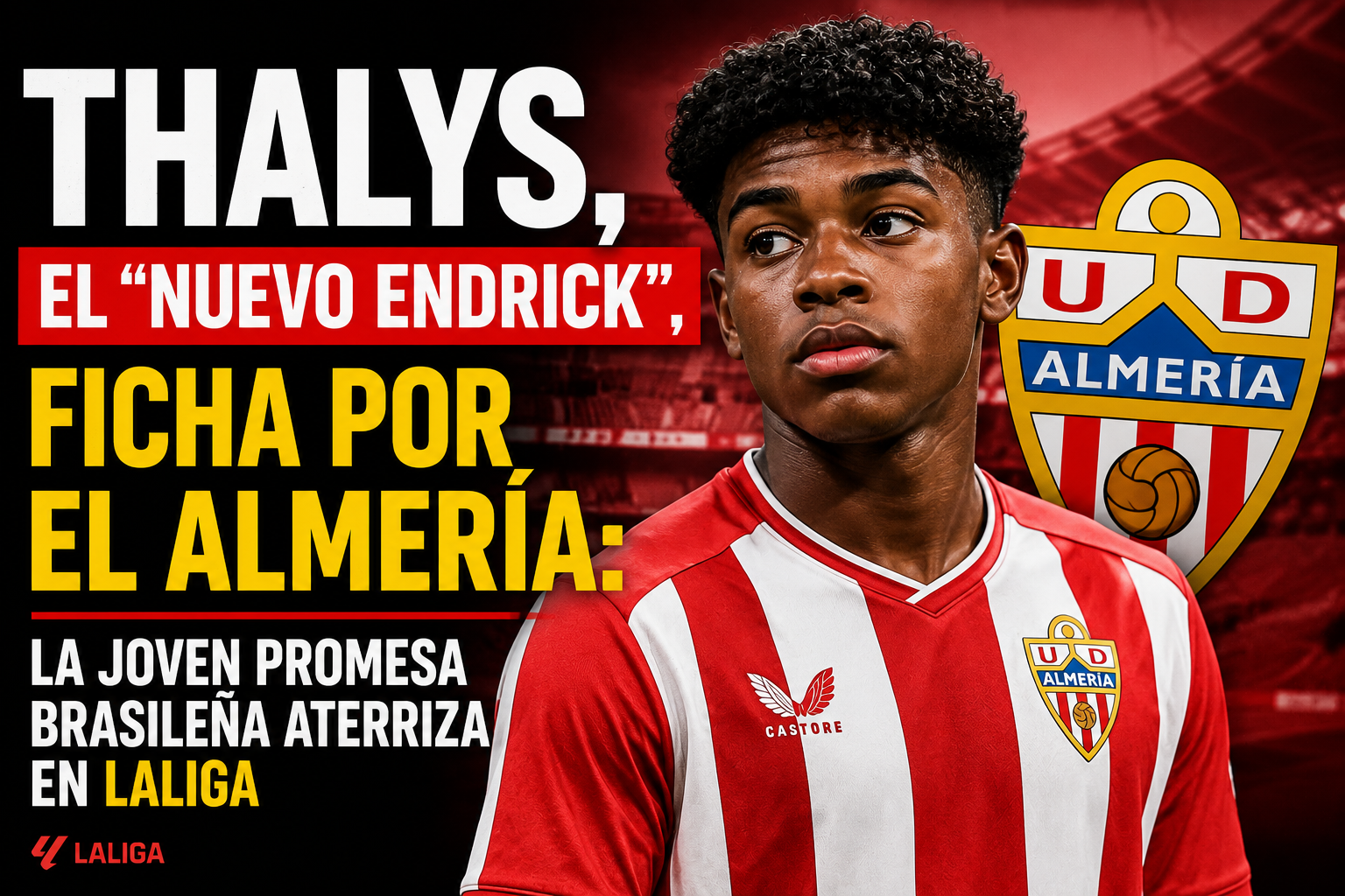 Thalys, el “nuevo Endrick”, ficha por el Almería la joven promesa brasileña aterriza en LaLiga