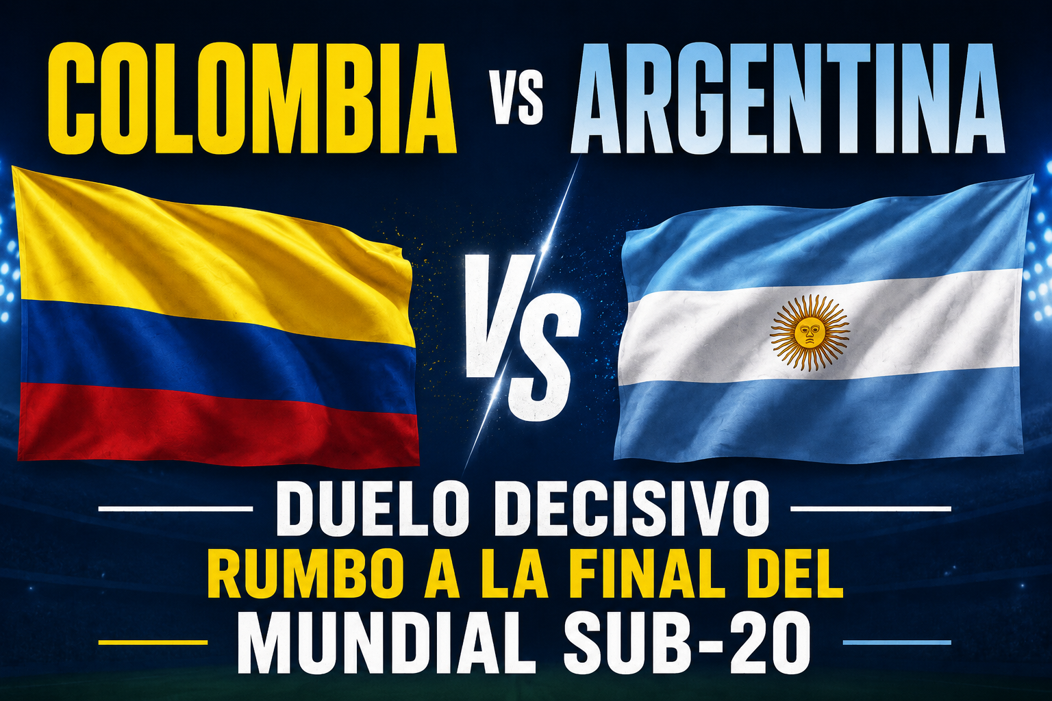 Colombia vs Argentina duelo decisivo rumbo a la final del Mundial Sub-20