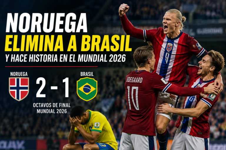 Brasil decepciona y se despide del Mundial 2026 tras caer ante Noruega