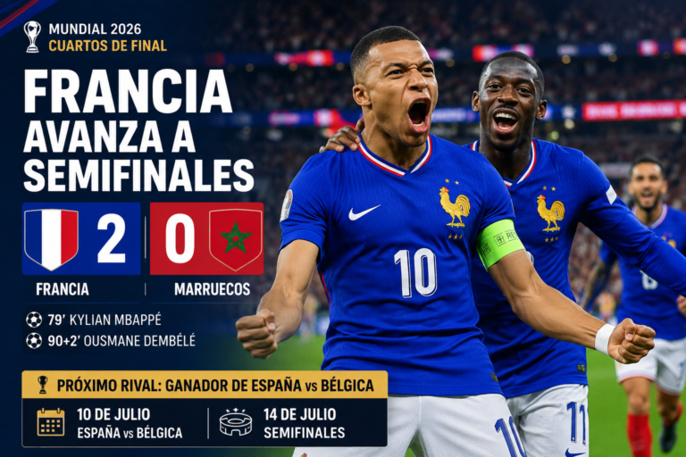 Francia impone su jerarquía ante Marruecos y avanza a las semifinales del Mundial 2026