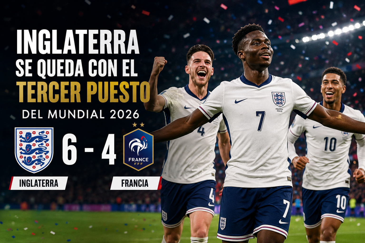 Inglaterra se queda con el tercer puesto del Mundial tras vencer a Francia en un partidazo