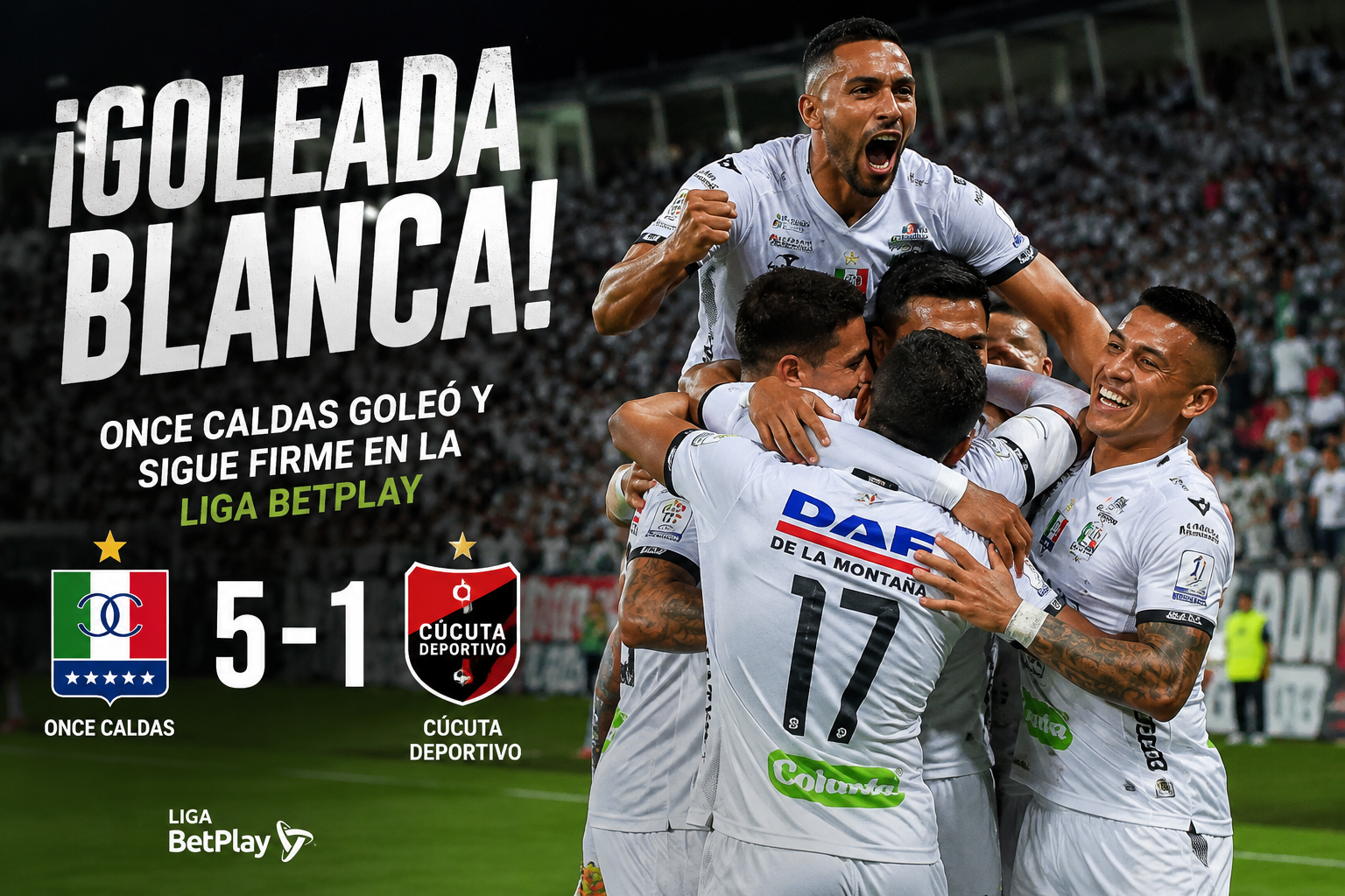 Once Caldas golea y envía un mensaje a toda la Liga BetPlay
