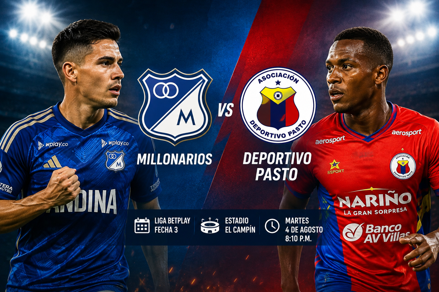 Millonarios recibe a Deportivo Pasto con la misión de seguir escalando en la Liga BetPlay