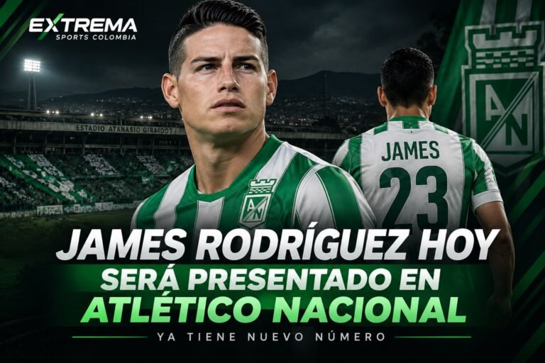 James Rodríguez será presentado ante la hinchada de Atlético Nacional y utilizará el número 23