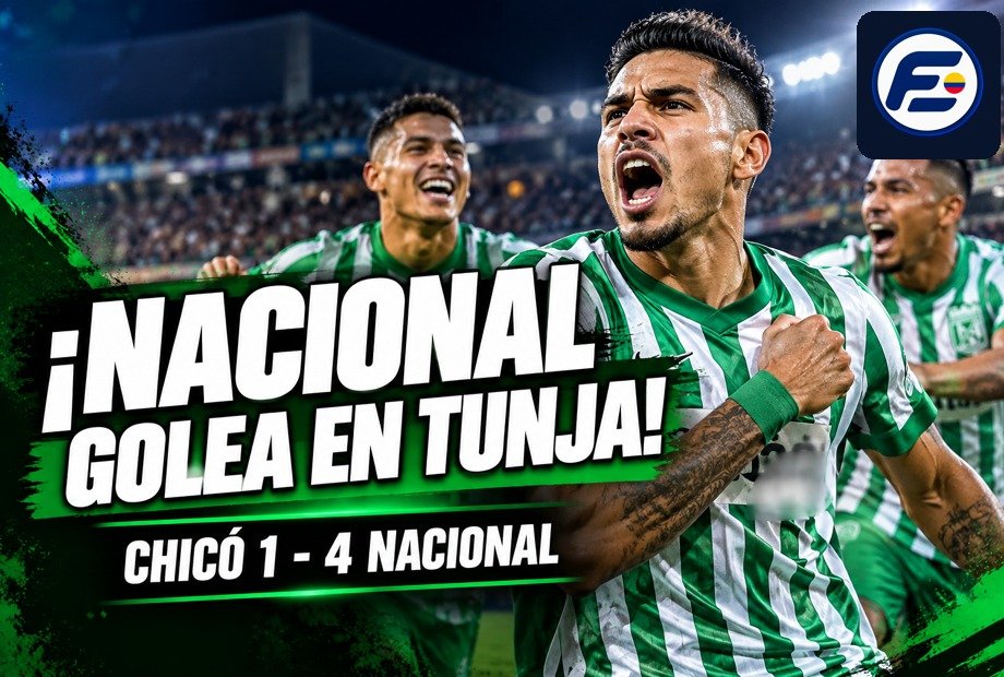Atlético Nacional goleó 4-1 a Chicó y acecha el liderato
