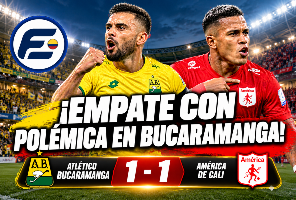 ¡Empate con polémica en Bucaramanga!